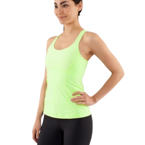Lululemon Run: Pace Tank - Faded Zap - Size 4 - Picture 2 of 8